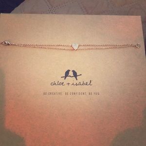 Rose gold heart Chloe and Isabel bracelet